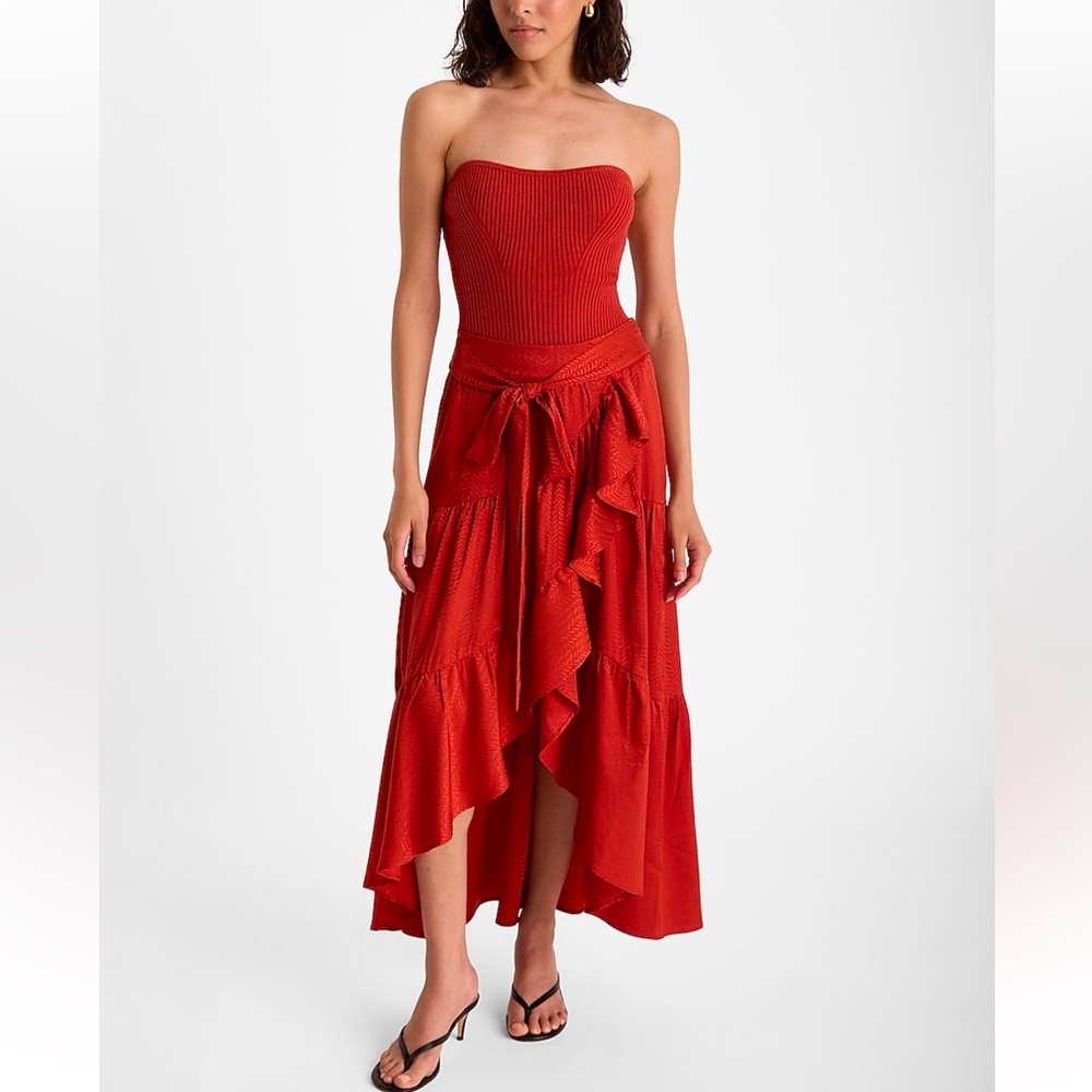 ❌SOLD❌ Tiered Wrap Maxi Skirt